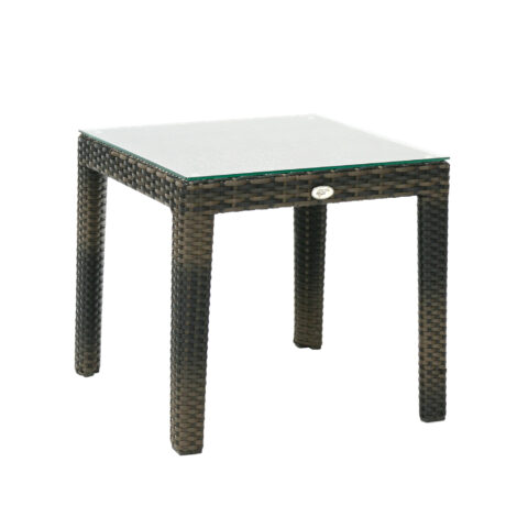 Abilaud WICKER 50x50xH45cm, tumepruun, alumiinium, plastikpunutis Mix&Match tumepruun Aialauad