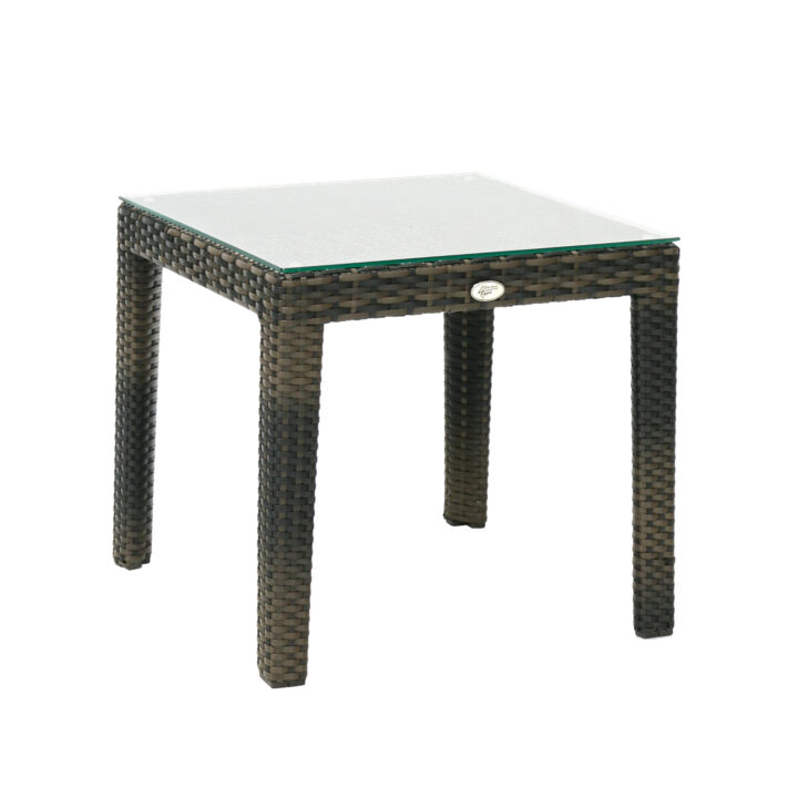 Abilaud WICKER 50x50xH45cm, tumepruun, alumiinium, plastikpunutis Aiadiivanid ja komplektid Aialauad