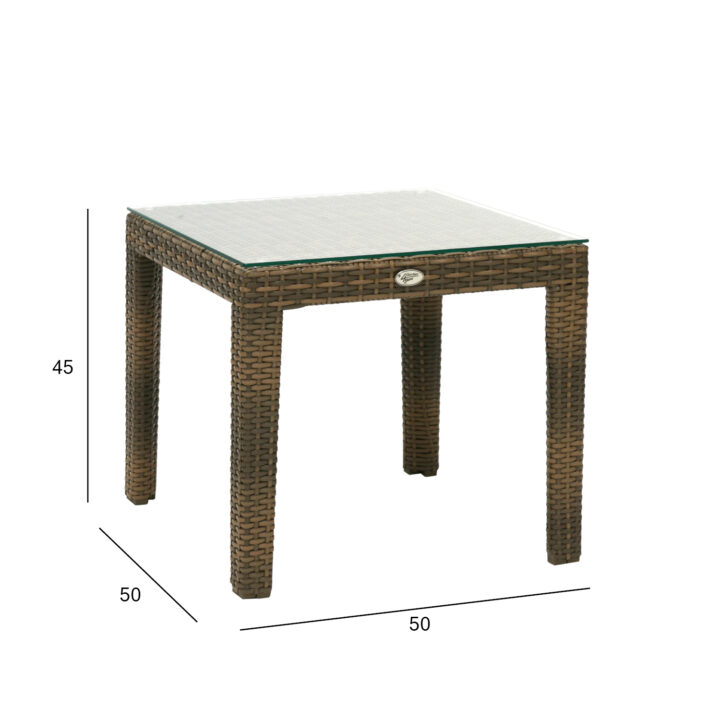 Abilaud WICKER 50x50xH45cm, cappuccino Aiadiivanid ja komplektid Aialauad