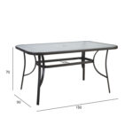 Laud DUBLIN 150x90xH70cm, tumepruun Aialauad Aialauad