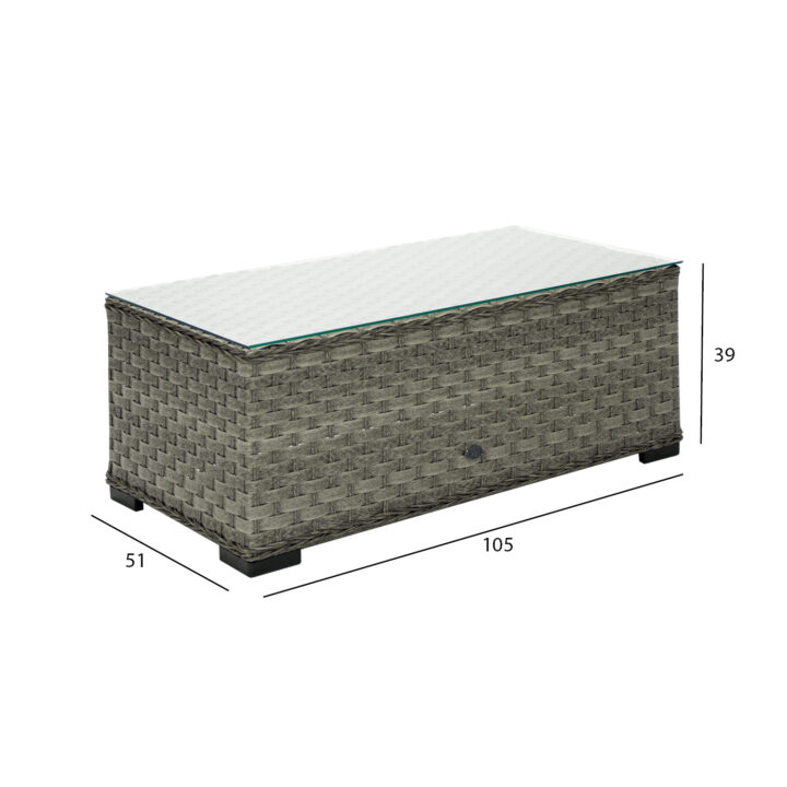 Diivanilaud GENEVA 105x51xH39cm, hall Aiadiivanid ja komplektid Diivanilauad ja abilauad