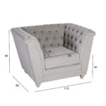 Tugitool WATSON 115x88xH88cm, hallikasbeež Diivanid 3+1 Diivanid 3+1