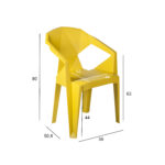 Tool MUZE 56×50,6xH80cm, sinepikollane plastik Aiatoolid ja aiapingid Aiatoolid ja aiapingid