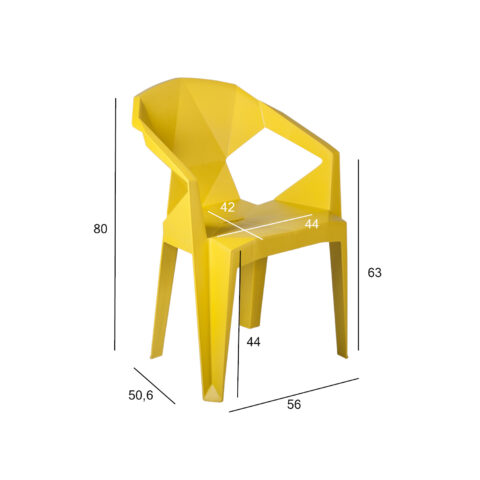 Tool MUZE 56×50,6xH80cm, sinepikollane plastik Aiatoolid ja aiapingid Aiatoolid ja aiapingid