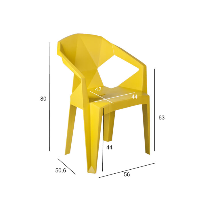 Tool MUZE 56×50,6xH80cm, sinepikollane plastik Aiatoolid ja aiapingid Aiatoolid ja aiapingid