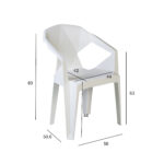 Tool MUZE 56×50,6xH80cm, valge plastik Aiatoolid ja aiapingid Aiatoolid ja aiapingid