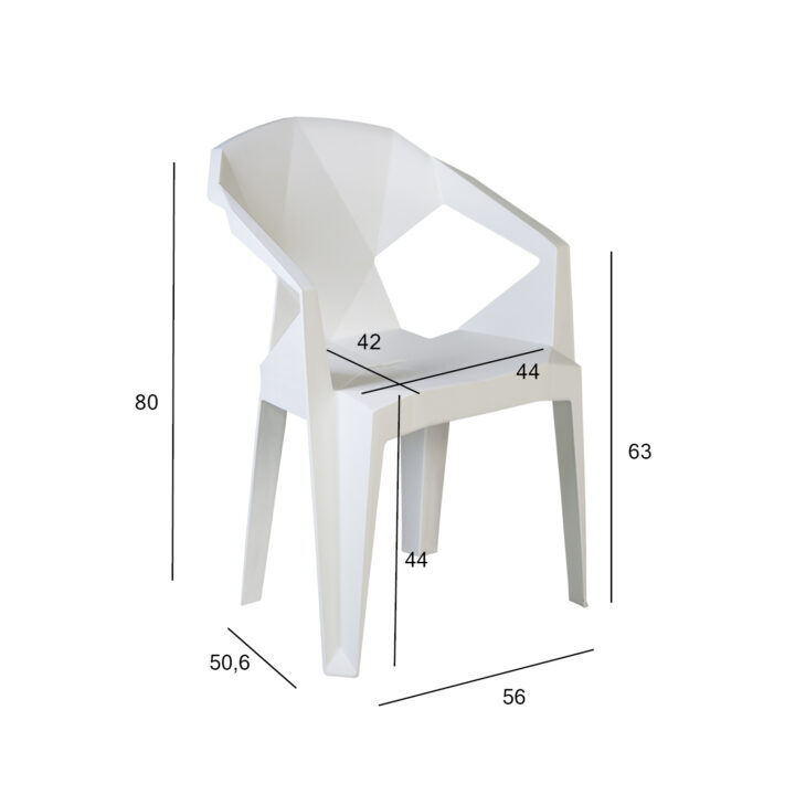 Tool MUZE 56×50,6xH80cm, valge plastik Aiatoolid ja aiapingid Aiatoolid ja aiapingid