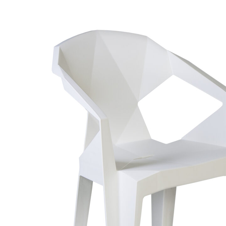 Tool MUZE 56×50,6xH80cm, valge plastik Aiatoolid ja aiapingid Aiatoolid ja aiapingid