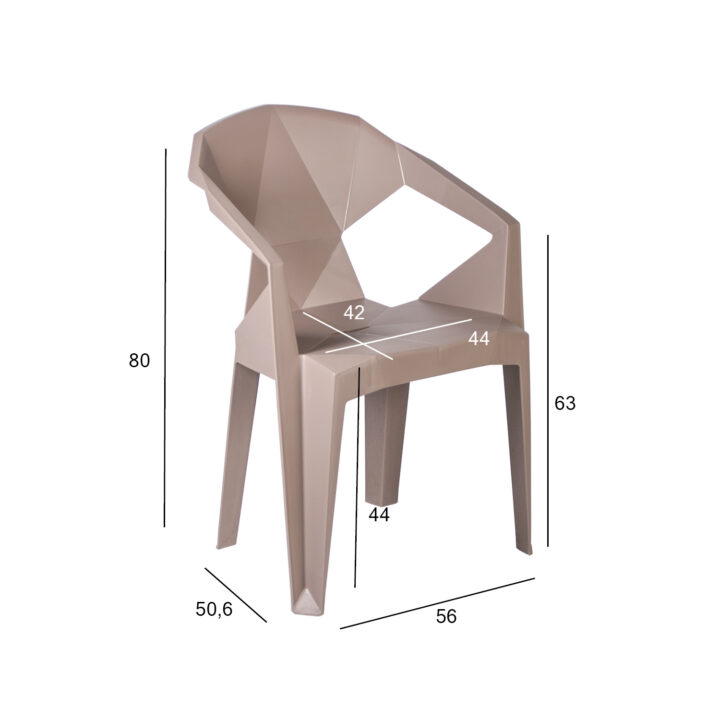 Tool MUZE 56×50,6xH80cm, taupe plastik Aiatoolid ja aiapingid Aiatoolid ja aiapingid