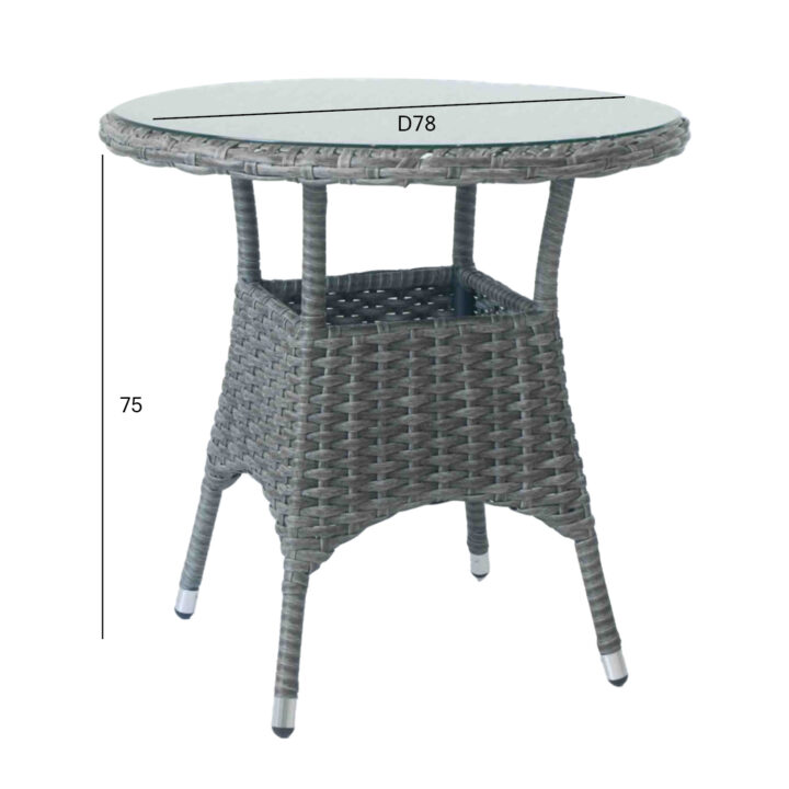 Laud WICKER D78xH75cm, tumepruun Aialauad Aialauad