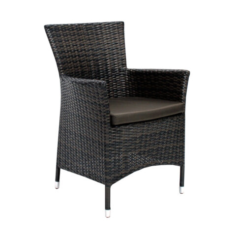 Tool WICKER-1 61x58xH86cm, tumepruun, terasraam, plastikpunutis Mix&Match tumepruun Aiatoolid ja aiapingid