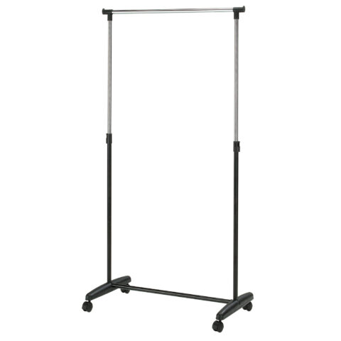 Stange FRED ratastel 85x43xH95-160cm, must-kroom Esik ja Garderoob H04-200 Riidestanged ja nagid