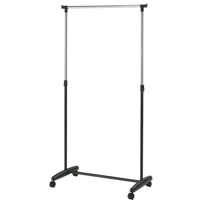 Stange FRED ratastel 85x43xH95-160cm, must-kroom Esik ja Garderoob H04-200 Riidestanged ja nagid