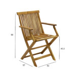 Tool FINLAY 54x57xH86cm käetugedega, akaatsia Aiatoolid ja aiapingid Aiatoolid ja aiapingid
