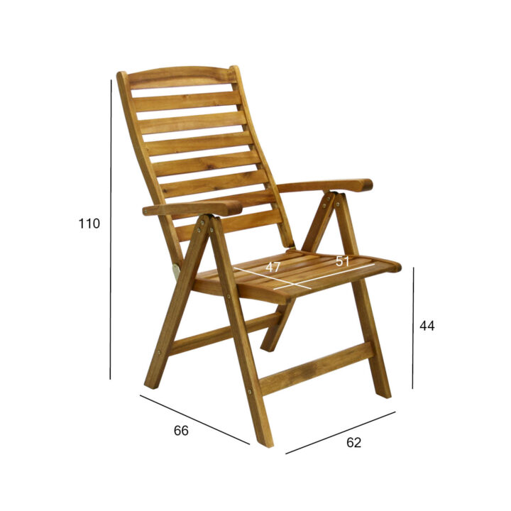 Tool FINLAY 62x66xH110cm käetugedega, akaatsia Aiatoolid ja aiapingid Aiatoolid ja aiapingid