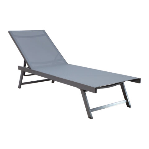 Lamamistool ARIO 192x60xH32-96cm, hall Lamamistoolid ja päevitustoolid G03-100 Lamamistoolid ja päevitustoolid