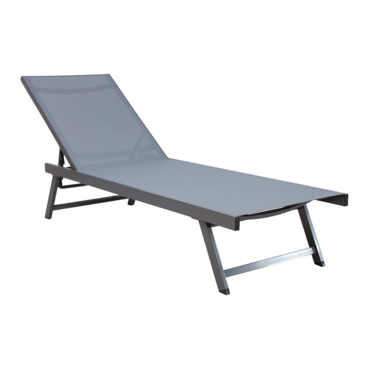 Lamamistool ARIO 192x60xH32-96cm, hall Lamamistoolid ja päevitustoolid G03-100 Lamamistoolid ja päevitustoolid