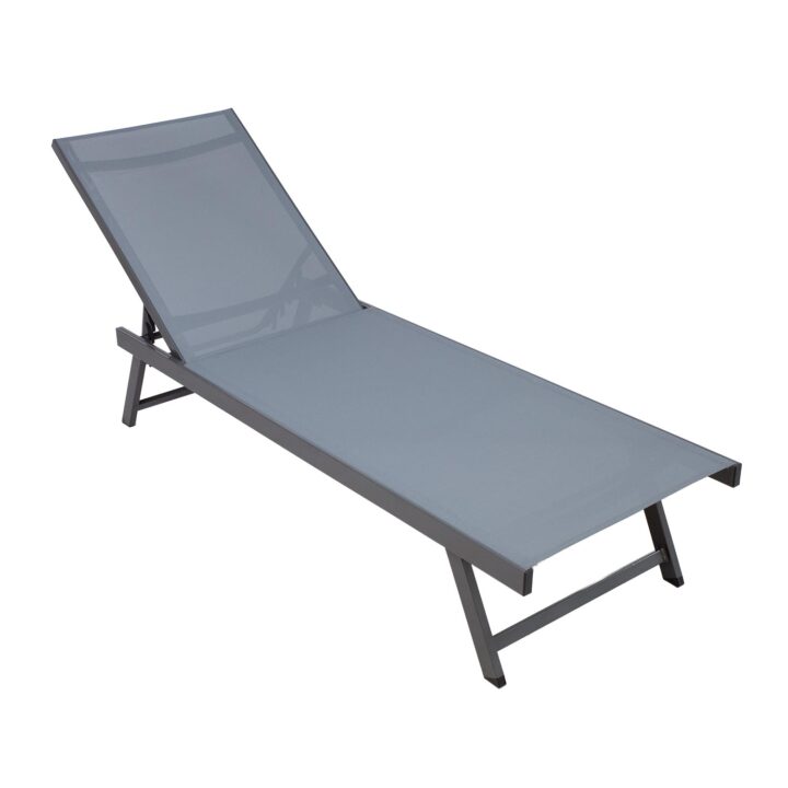 Lamamistool ARIO 192x60xH32-96cm, hall Lamamistoolid ja päevitustoolid G03-100 Lamamistoolid ja päevitustoolid