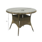 Laud WICKER D100xH71cm, cappuccino Aialauad Aialauad