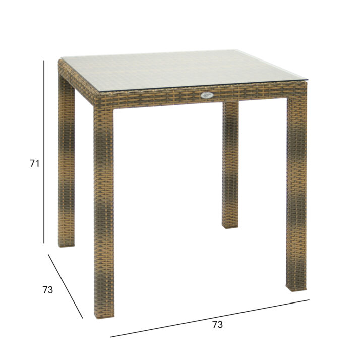 Laud WICKER 73x73xH71cm, cappuccino Aialauad Aialauad