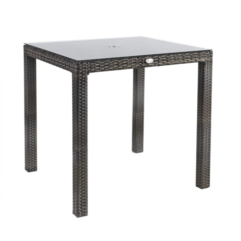 Laud WICKER 73x73xH71cm, tumepruun Aialauad Aialauad