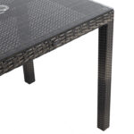 Laud WICKER 73x73xH71cm, tumepruun Aialauad Aialauad
