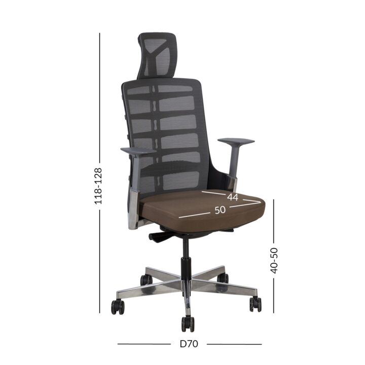 Töötool SPINELLY, 70x70xH118-128cm, taupe/hall, polüesterkangas, plastik Arvutitoolid ja töötoolid Arvutitoolid ja töötoolid