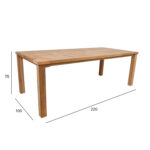 Laud BALI 220x100xH75cm, tiikpuu Aialauad Aialauad