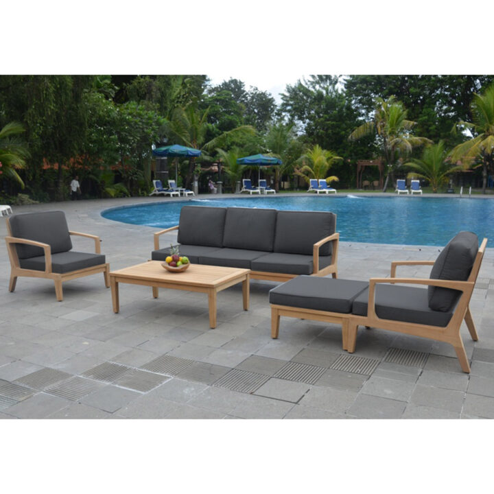 Diivan MALDIVE 3-kohaline 210x89xH86cm, tiikpuu Söögilauad ja toolid aeda Garden