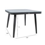 Laud MARIE 100x100xH74cm, hall Aialauad Aialauad