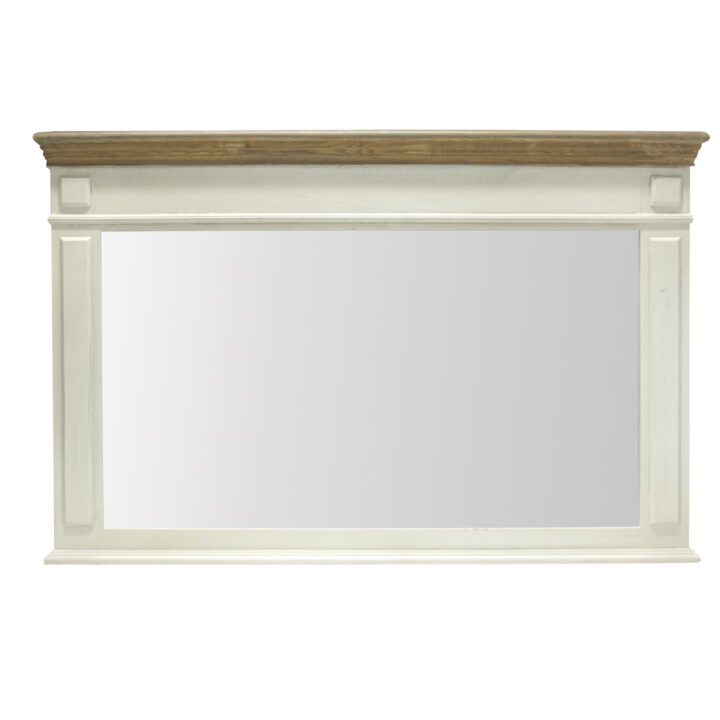 Peegel SAMIRA 107×4,5x70cm, antiikvalge/naturaalne Esikumööbel Esikumööbel