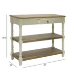 Abilaud SAMIRA 97x35xH80,5cm, antiikvalge/naturaalne Abilauad ja serveerimislauad Abilauad ja serveerimislauad