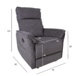 Tugitool GERRY manuaalne recliner 76x92xH101cm, hall Elutoamööbel H01-500 Tugitoolid ja kiiktoolid