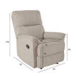 Tugitool GUSTAV manuaalne recliner 80x92xH104cm, taupe Elutoamööbel Elutuppa jõuludeks