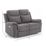 Diivan MILO 2-kohaline elektriline recliner 155x96xH103cm, hall Diivanid Diivanid