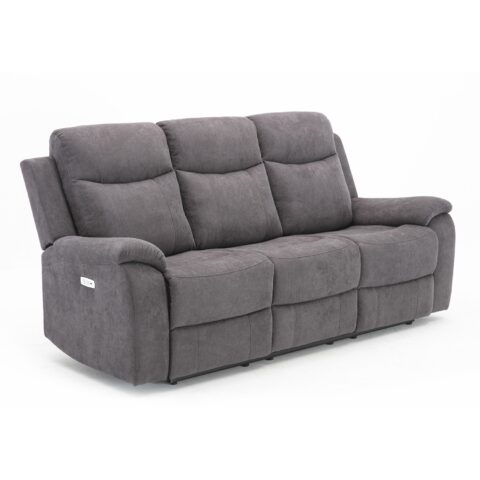Diivan MILO 3-kohaline elektriline recliner 209x96xH103cm, hall Diivanid 3+1 Diivanid