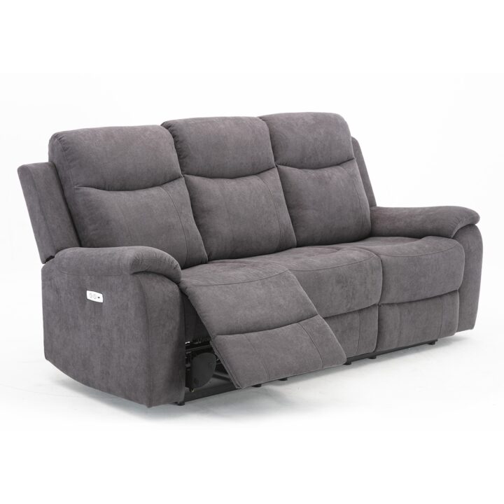 Diivan MILO 3-kohaline elektriline recliner 209x96xH103cm, hall Diivanid Diivanid