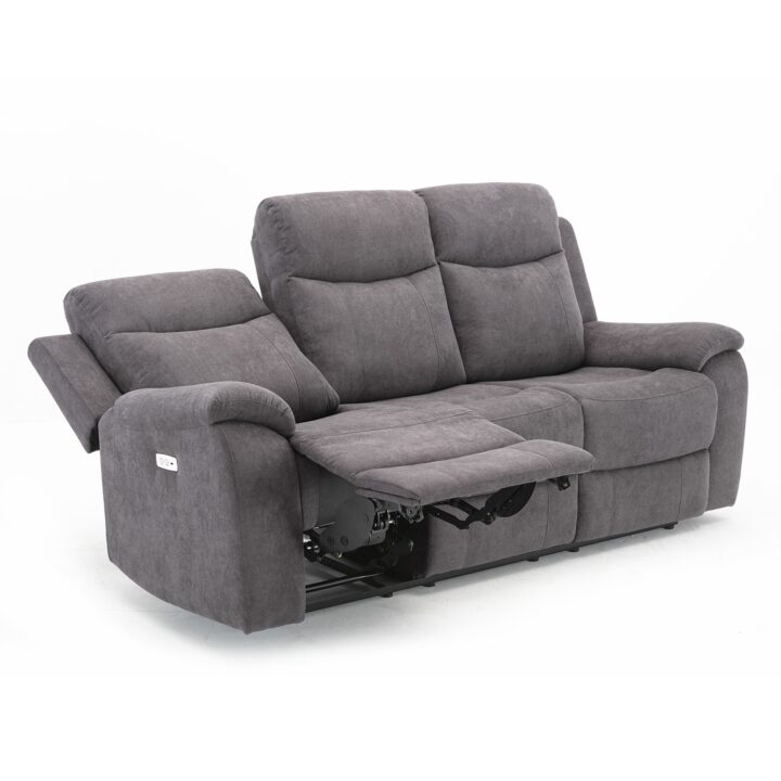 Diivan MILO 3-kohaline elektriline recliner 209x96xH103cm, hall Diivanid Diivanid