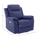 Tugitool MILO elektriline recliner, sinine Diivanid 3+1 Diivanid 3+1