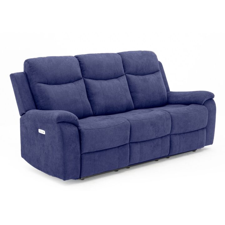 Diivan MILO 3-kohaline elektriline recliner, sinine Diivanid Diivanid
