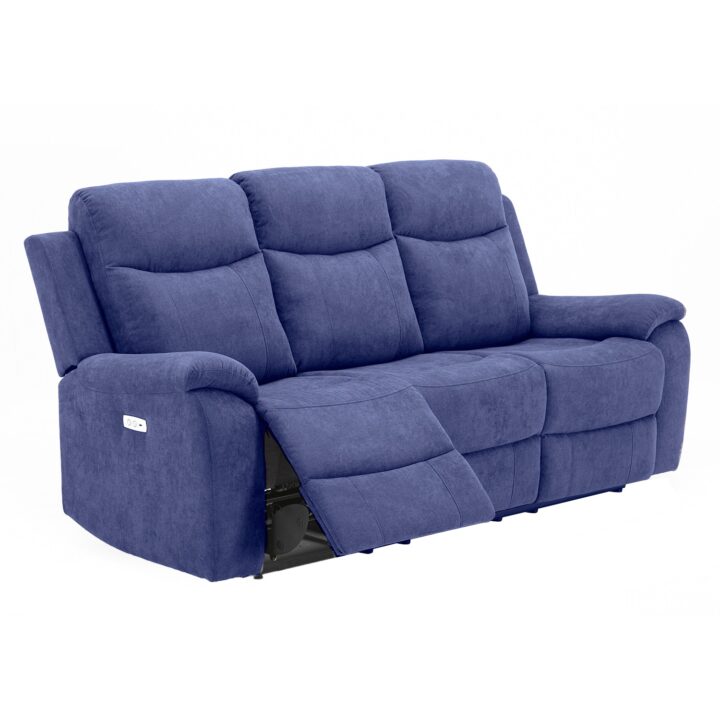 Diivan MILO 3-kohaline elektriline recliner, sinine Diivanid Diivanid