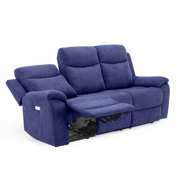 Diivan MILO 3-kohaline elektriline recliner, sinine Diivanid Diivanid