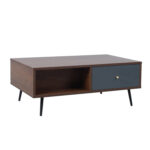Diivanilaud RIO 98x60xH38cm, MDF pähkel/hall Diivanilauad ja abilauad Diivanilauad ja abilauad