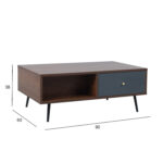 Diivanilaud RIO 98x60xH38cm, MDF pähkel/hall Diivanilauad ja abilauad Diivanilauad ja abilauad