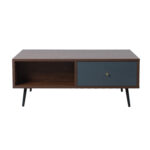 Diivanilaud RIO 98x60xH38cm, MDF pähkel/hall Diivanilauad ja abilauad Diivanilauad ja abilauad