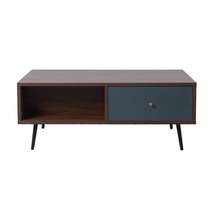 Diivanilaud RIO 98x60xH38cm, MDF pähkel/hall Diivanilauad ja abilauad Diivanilauad ja abilauad