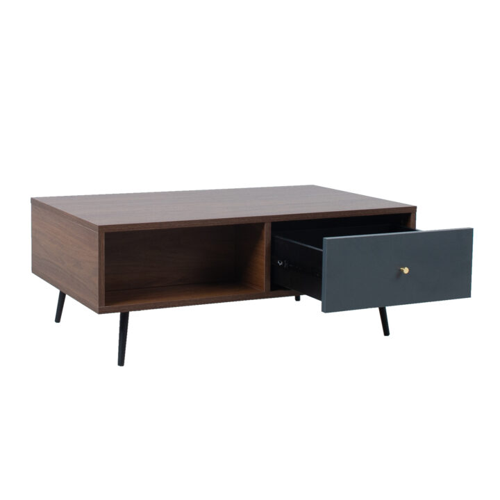 Diivanilaud RIO 98x60xH38cm, MDF pähkel/hall Diivanilauad ja abilauad Diivanilauad ja abilauad