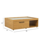 Diivanilaud BLOCK 98x70xH32cm, MDF tamm/hall Diivanilauad ja abilauad BLOCK