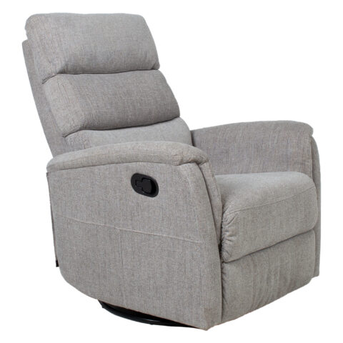 Tugitool BARCLAY kiikuv ja pöörlev manuaalne recliner 79x86xH105cm, helehall Elutoamööbel H01-500 Tugitoolid ja kiiktoolid