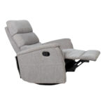 Tugitool BARCLAY kiikuv ja pöörlev manuaalne recliner 79x86xH105cm, helehall Elutoamööbel H01-500 Tugitoolid ja kiiktoolid